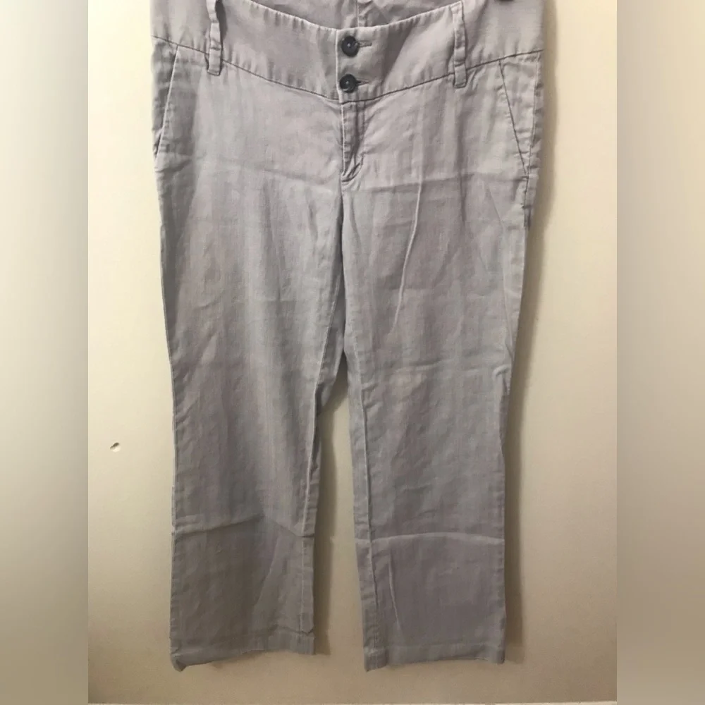 BANANA Republic Factory Womens Linen Mid Rise Wide Leg Lightweight Pants Size 10